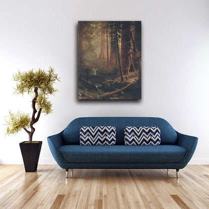 Giant Redwood Trees of California - by Albert Bierstadt