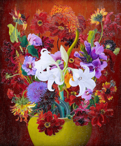 Still Life of Flowers - by Sir Cedric Morris