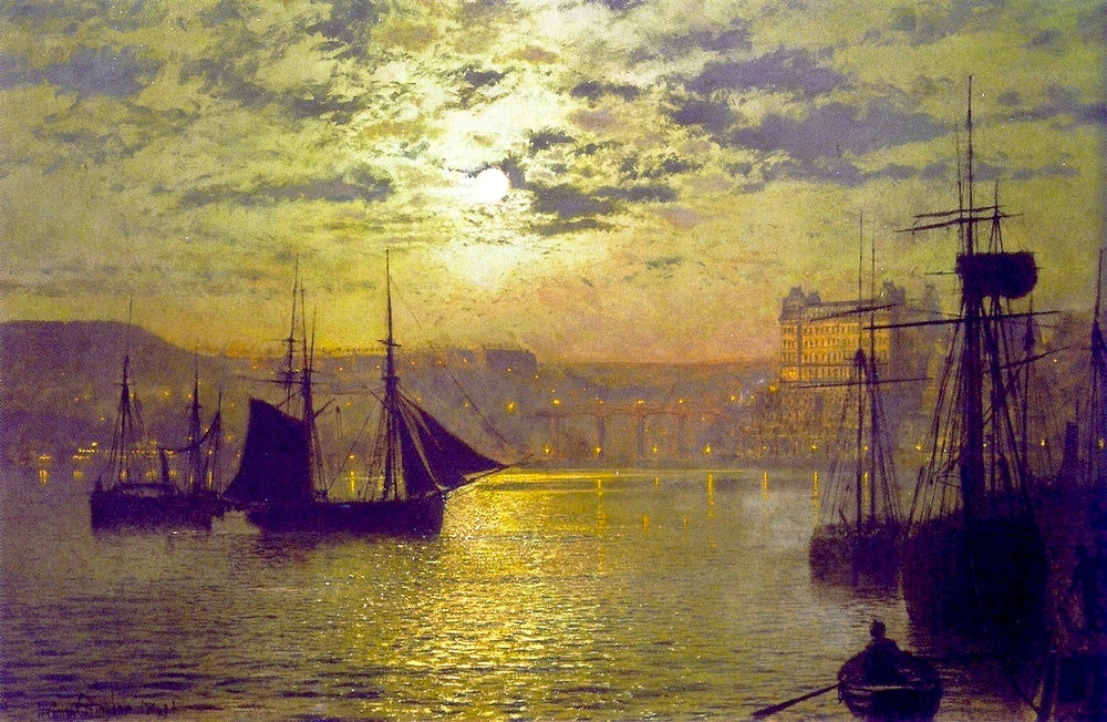 Scarborough by Moonlight - by John Atkinson Grimshaw