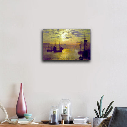 Scarborough - by Moonlight - by John Atkinson Grimshaw