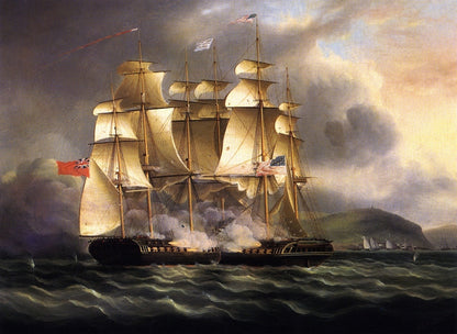 The U.S.S. 'Chesapeake' and H.M.S. 'Shannon' in the Battle of Boston - by James E. Buttersworth