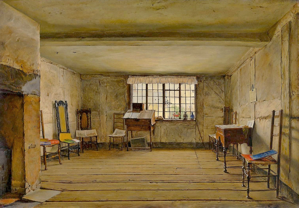 The Room in which Shakespeare was Born - by Henry Wallis