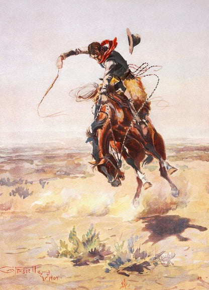 A Bad Hoss - by Charles Marion Russell