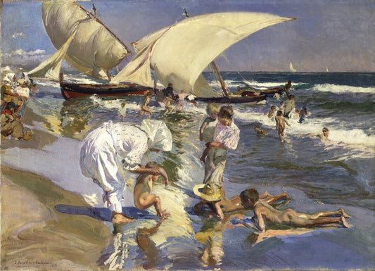 Valencia beach in the morning light - by Joaquin Sorolla y Bastida